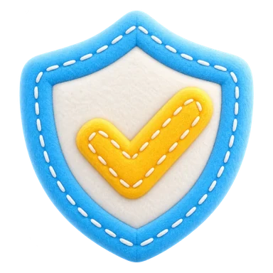 Escudo de felpa azul y celeste: protección del envío Zyvarn.